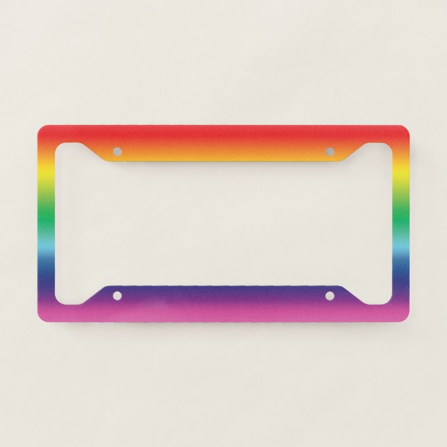 Pride rainbow lgbtq colors car License Plate Frame (Front)
