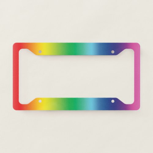 Pride rainbow lgbtq colors car License Plate Frame