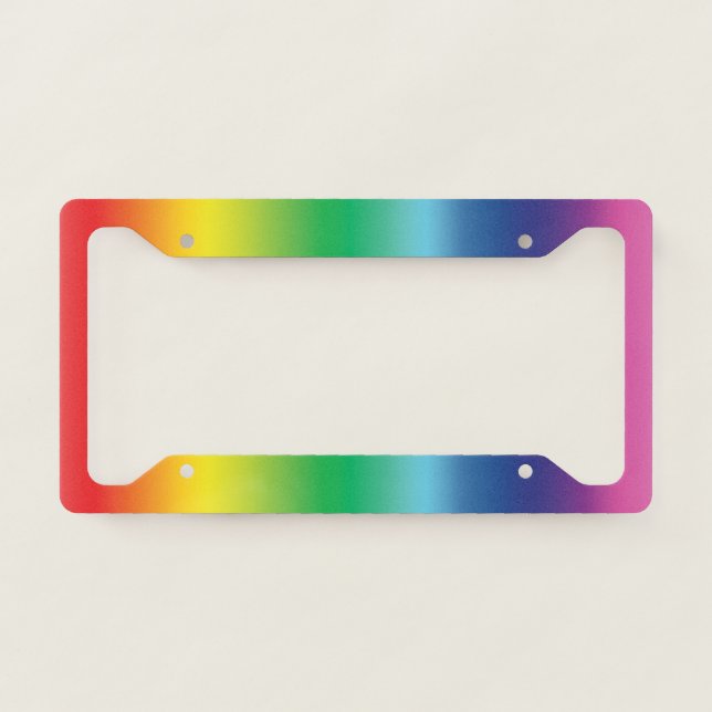 Pride rainbow lgbtq colors car License Plate Frame (Front)