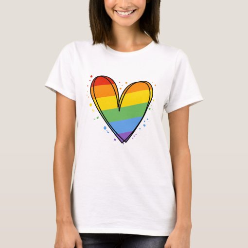 Pride Rainbow Lgbtq Girls Basic Dark T-shirt 