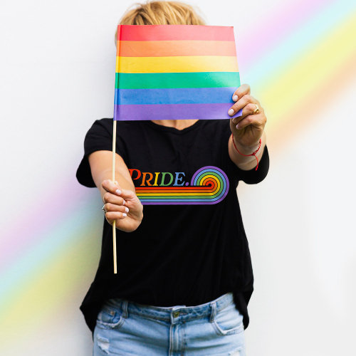 Pride Rainbow LGBTQ Girls Basic Dark T_Shirt