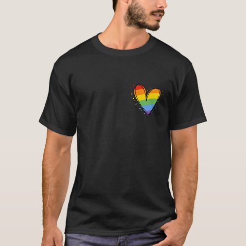 Pride Rainbow LGBTQ Mens Basic Dark T_Shirt
