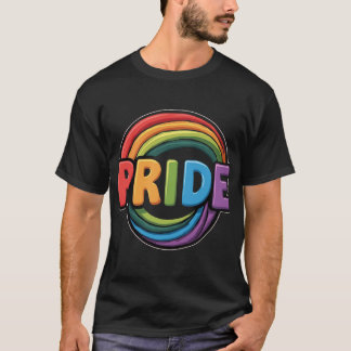 Pride Rainbow LGBTQ Men's Basic Dark T-Shirt