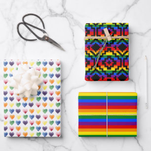 Pride Rainbow LGBTQ Wrapping Paper Sheets