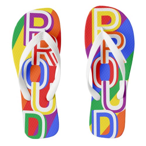 Pride Rainbow LGBTQIA Flip Flops