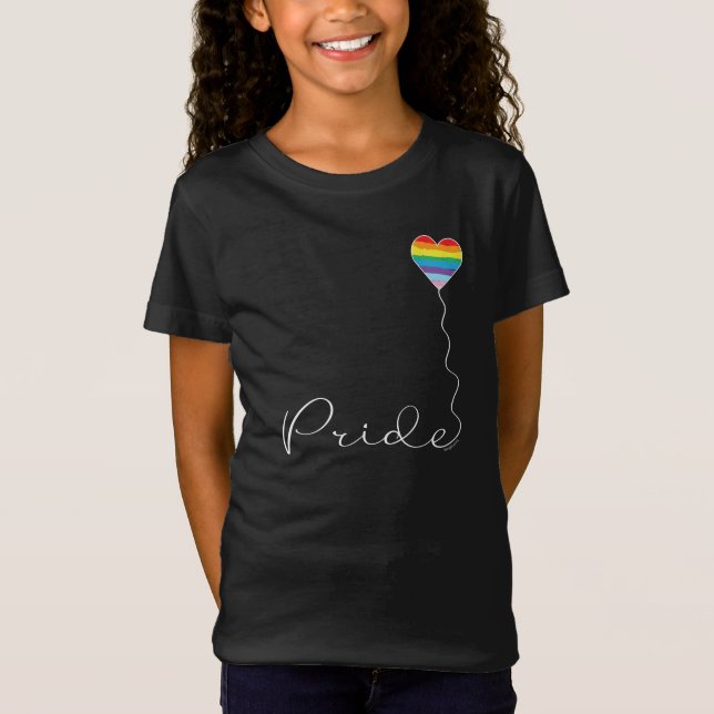 PRIDE Rainbow LGBTQIA Heart Balloon T-Shirt  (Front)