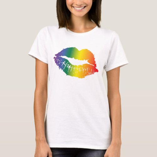 Pride Rainbow Lips T_Shirt