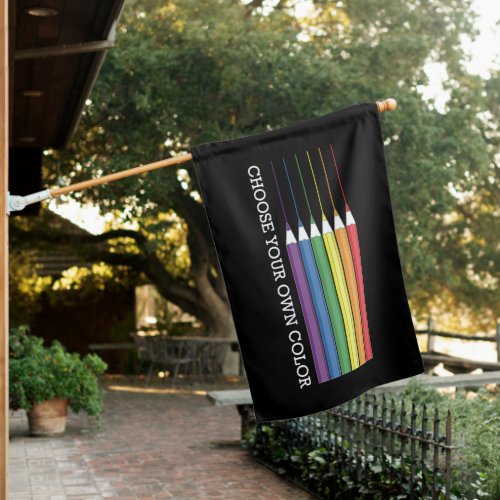 Pride Rainbow Pencils LGBT House Flag