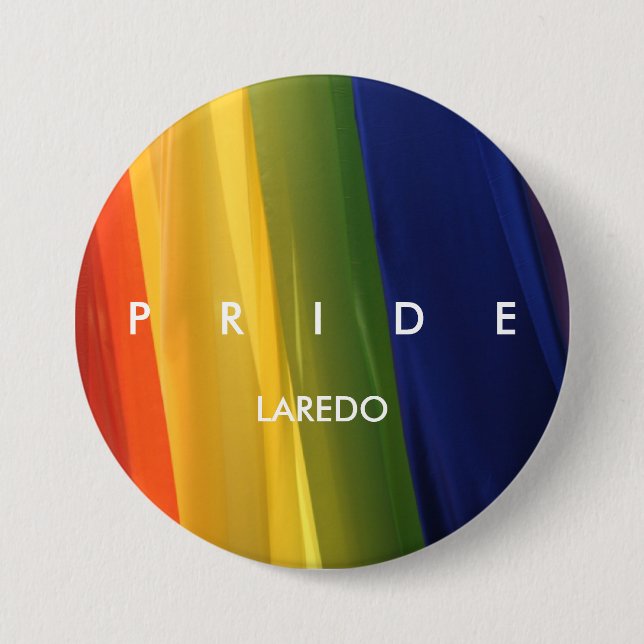 PRIDE Rainbow Pinback Button (Front)