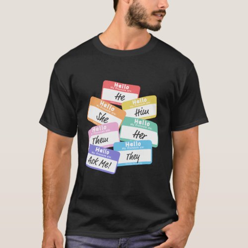 Pride Rainbow Pronouns T_Shirt