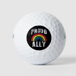 Pride Rainbow Proud Ally Lesbian Pride Vintage Golf Balls