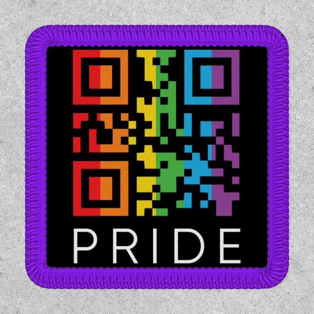Pride Rainbow QR Code LGBTQIA+ Patch (Front)