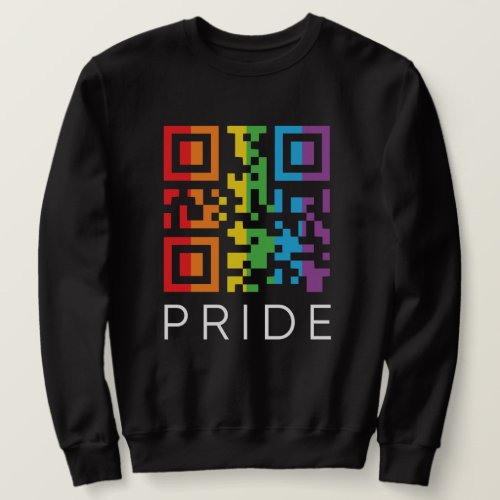 Pride Rainbow QR Code LGBTQIA Sweatshirt