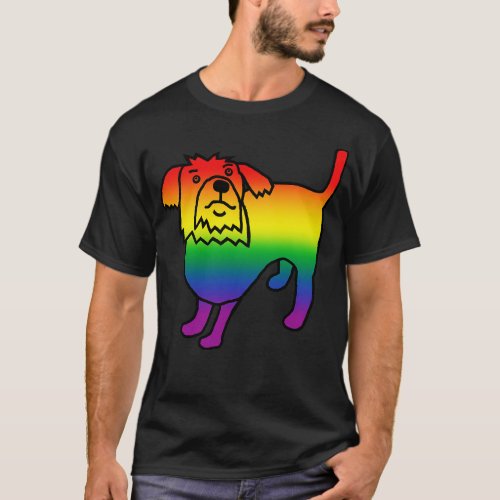 Pride Rainbow Spectrum Dog T_Shirt