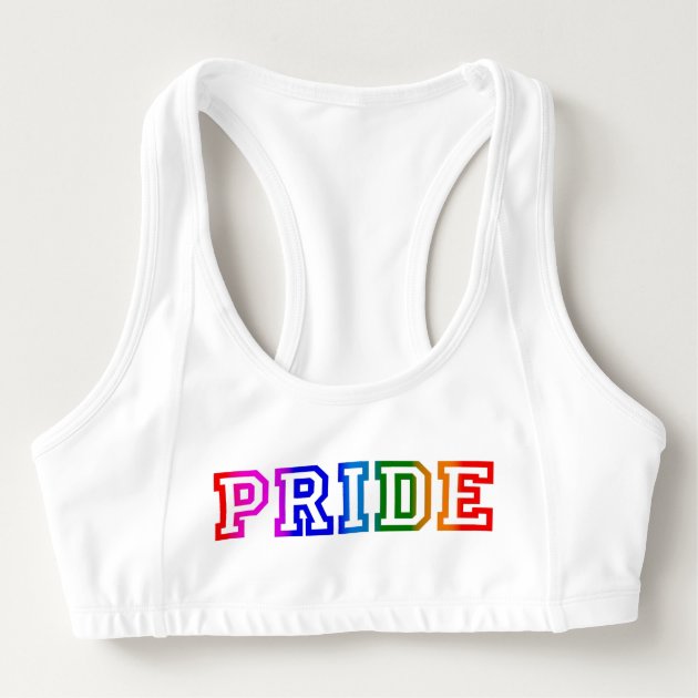 rainbow sports bra