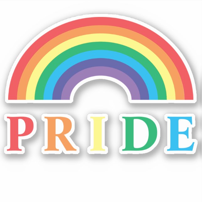 Pride Rainbow Sticker (Front)