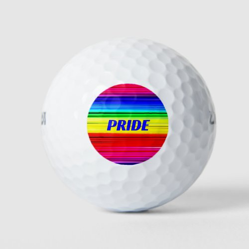 PRIDE Rainbow Stipes Gay LBGQT Golf Balls