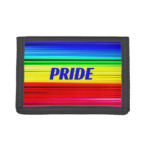 PRIDE Rainbow Stipes Gay LBGQT Trifold Wallet