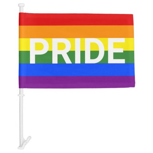 PRIDE Rainbow Stripes LGBT Car Flag