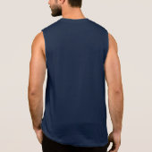 PRIDE Rainbow Stripes on Navy Sleeveless Shirt (Back)