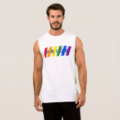 PRIDE Rainbow Stripes Sleeveless Shirt (Front Full)