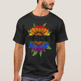 Pride Rainbow Sunflower Flag Pride Lgbt Pride Mont T-Shirt