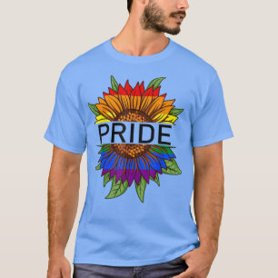 Pride Rainbow Sunflower Flag Pride LGBT Pride Mont T-Shirt