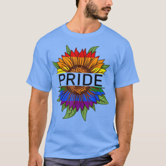 Pride Rainbow Sunflower Flag Pride LGBT Pride Mont T-Shirt