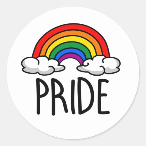 PRIDE RAINBOW T_Shirt Classic Round Sticker