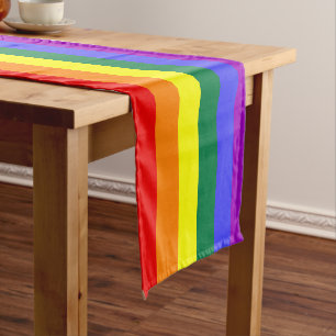 Pride rainbow table runner