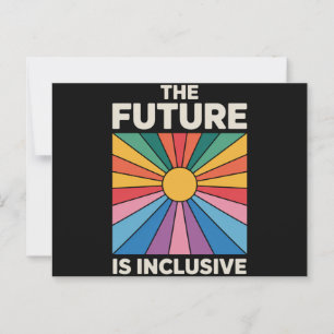 Pride Rainbow The Future is Inclusive LGBTQ Postcard