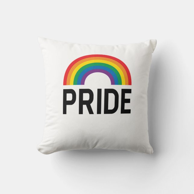 Pride Rainbow  Throw Pillow (Front)