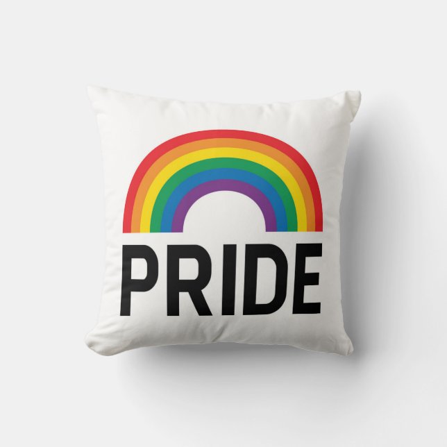 Pride Rainbow Throw Pillow (Front)