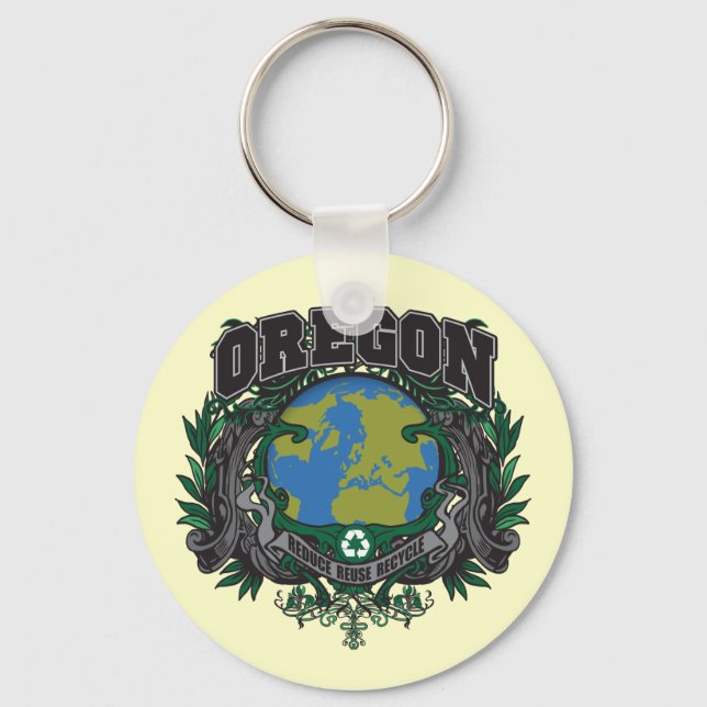 Pride Recycle Oregon Keychain (Front)