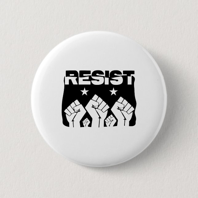 Pride Resist Revolution Fist Political Resistance  Button (Front)