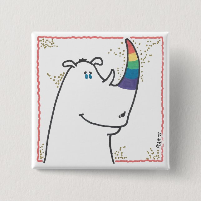 Pride Rhino Button (Front)