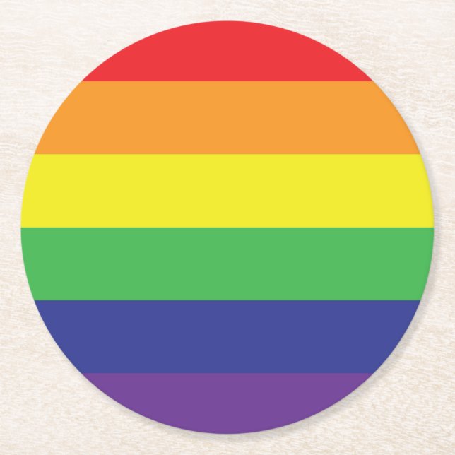 Pride Round Paper Coaster (Front)