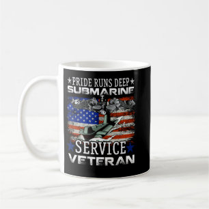 Pride Runs Deep Submarine Service Veteran Flag Pat Coffee Mug