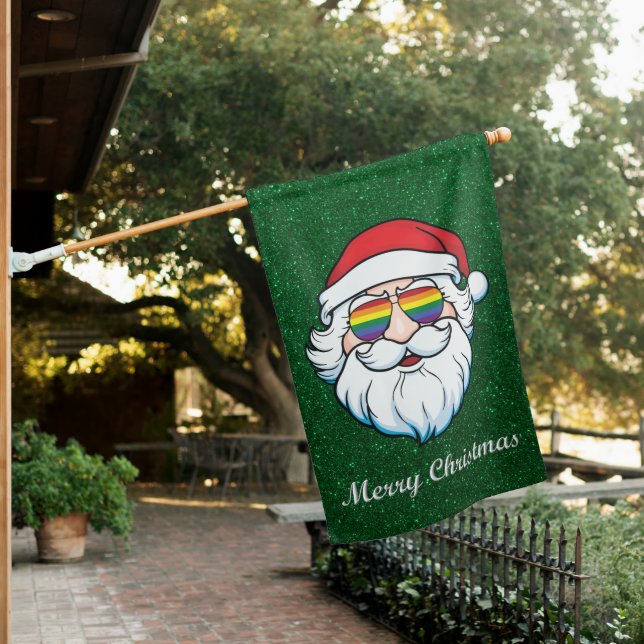 Pride Santa House Flag (In SItu)