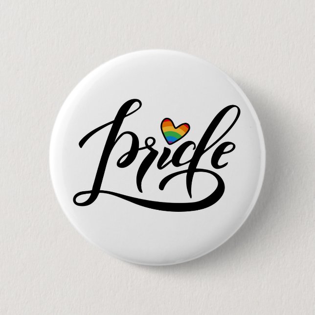 Pride Script Heart Button (Front)