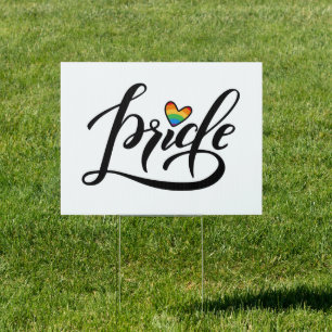 Pride Script Heart Sign