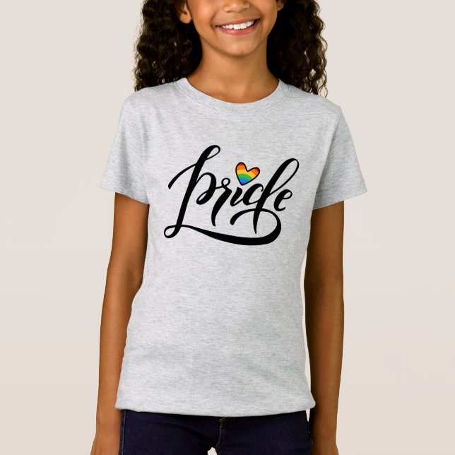 Pride Script Heart T-Shirt (Front)