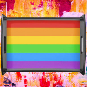Pride Serving: Rainbow Flag Serving Tray