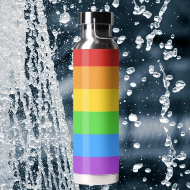 Pride Shield: Rainbow Flag Water Bottle (Creator Uploaded)