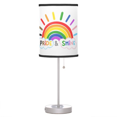 Pride  Shine LGBTQ Rainbow Sunrise Happy Table Lamp