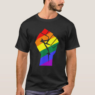 Pride Shirt LGBTQ Rainbow Fist Resist Apparel