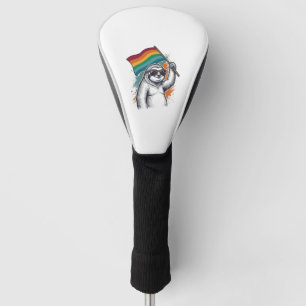 Pride Sloth Vintage Engraving T-Shirt Design_1 Golf Head Cover