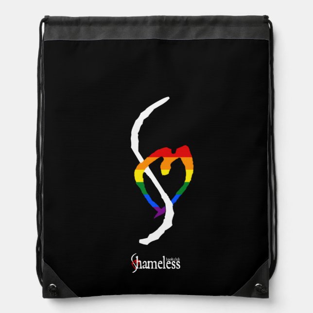 Pride Smut Mark Shameless Book Club Drawstring Bag (Front)