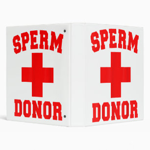 PRIDE SPERM DONOR DISPENSER FUNNY HALLOWEEN COSTUM 3 RING BINDER