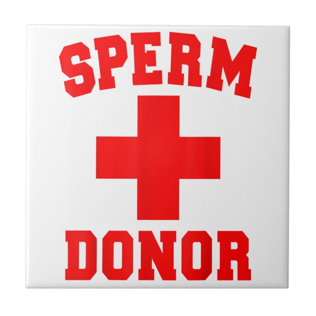 PRIDE SPERM DONOR DISPENSER FUNNY HALLOWEEN COSTUM CERAMIC TILE (Front)